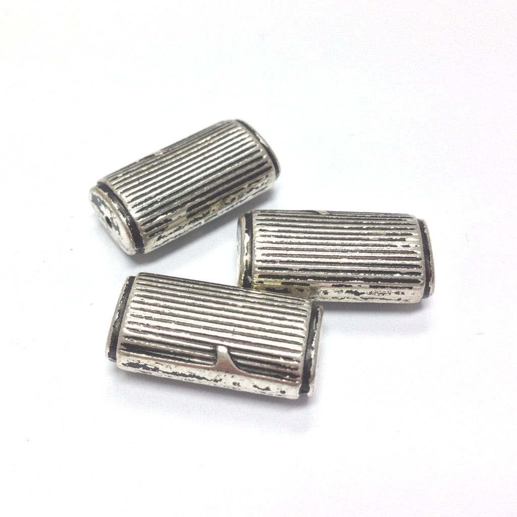 20X11MM Antique Silver Fancy Tube Bead (144 pieces)