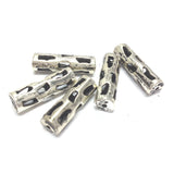 18X5MM Perforated Ant.Silver Tube Bead (72 pieces)