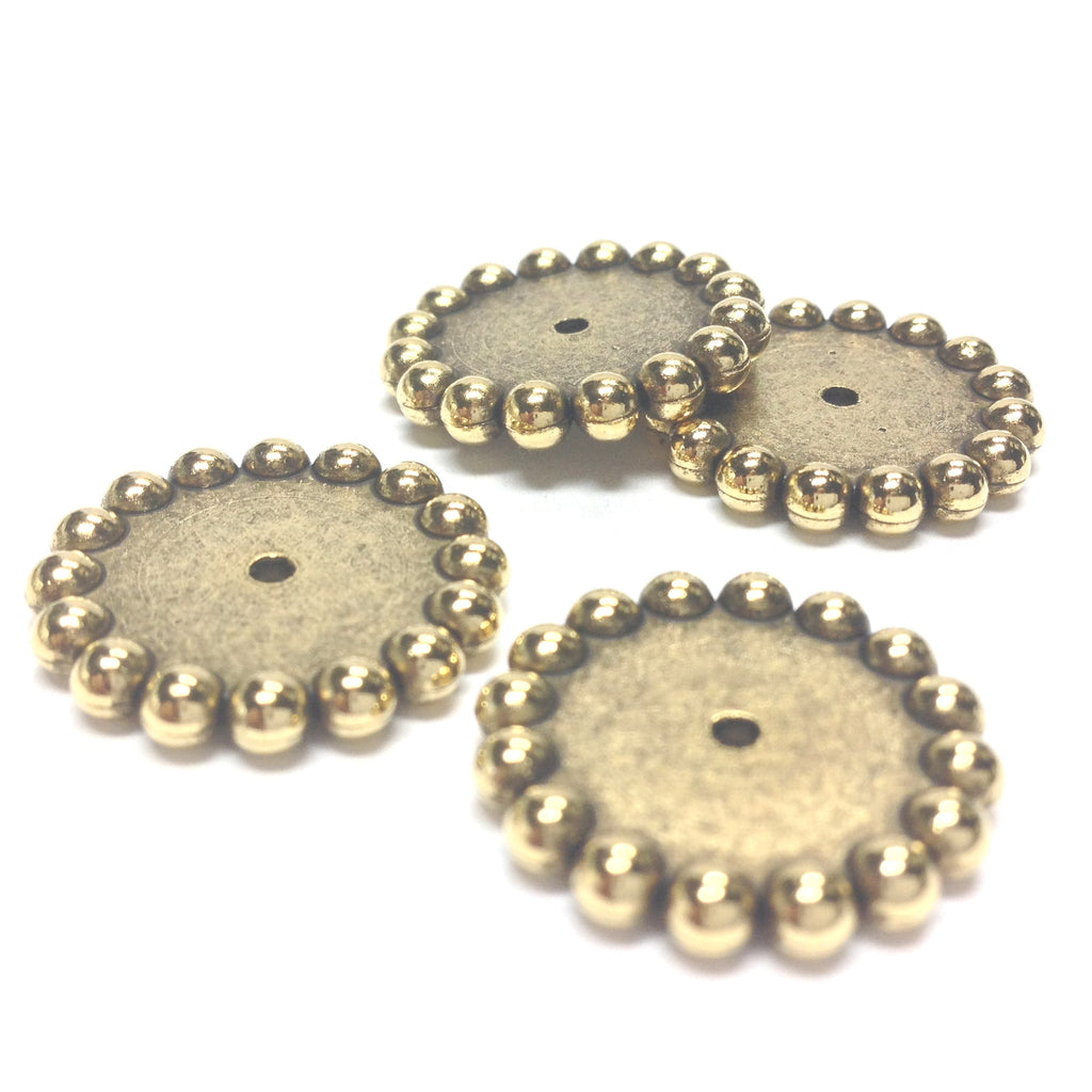 20MM Ant. Ham Gold Rondel (36 pieces)