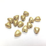 6MM Ant.Ham.Gold Heart Bead (144 pieces)