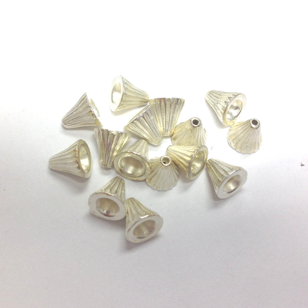 6MM Silver Fluted Cap (144 pieces)