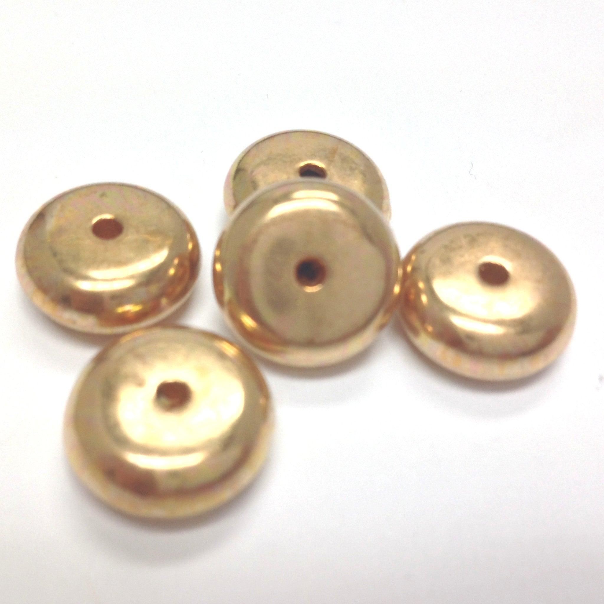 14MM Gold Rondel (36 pieces)