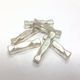 20X5MM Silver Fancy Tube Bead (36 pieces)