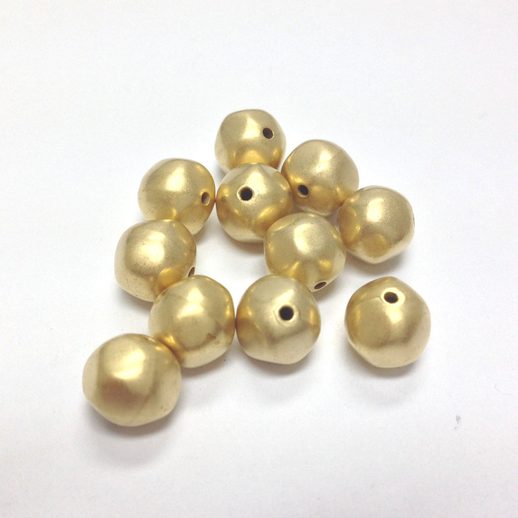 9MM Mat Ham.Gold Nugget Bead (72 pieces)