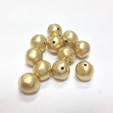 17MM Mat Ham.Gold Nugget Bead (12 pieces)