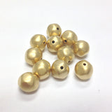 11MM Mat Ham.Gold Nugget Bead (36 pieces)