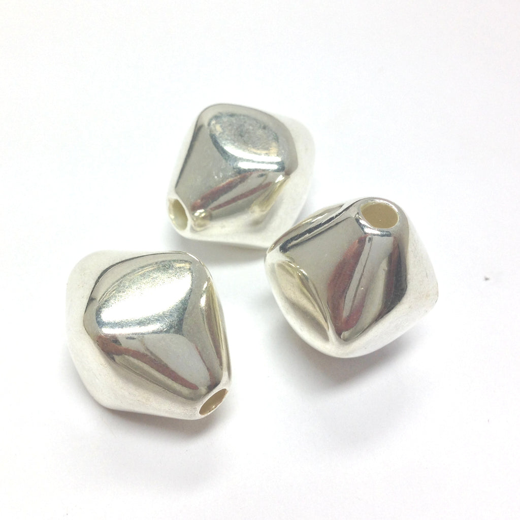 23X21MM Silver Pyramid Bead (12 pieces)