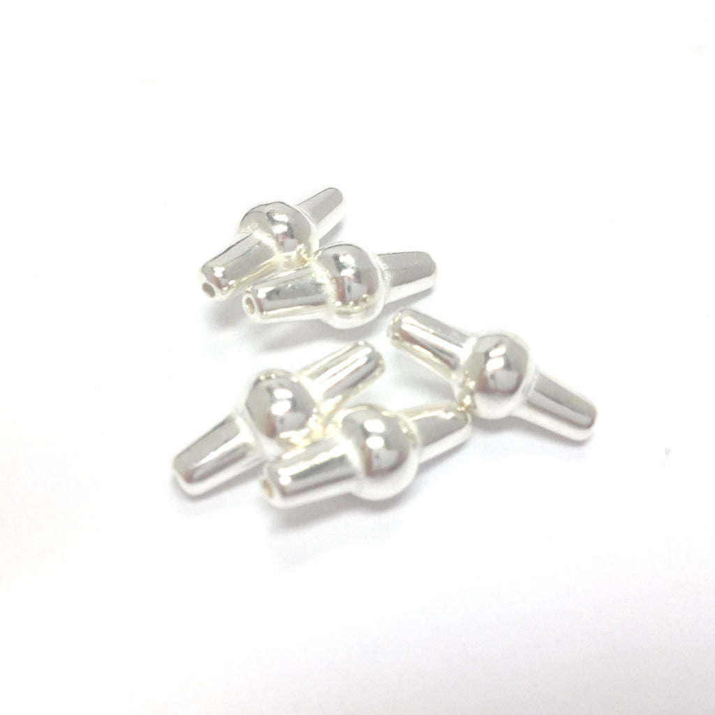 15X6MM Silver Fancy Stick Bead (72 pieces)
