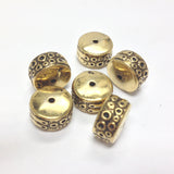 10X6MM Ant. Ham. Gold Rondel (36 pieces)