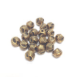 6MM Ant. Ham.Gold Knotted Rope Bead (144 pieces)