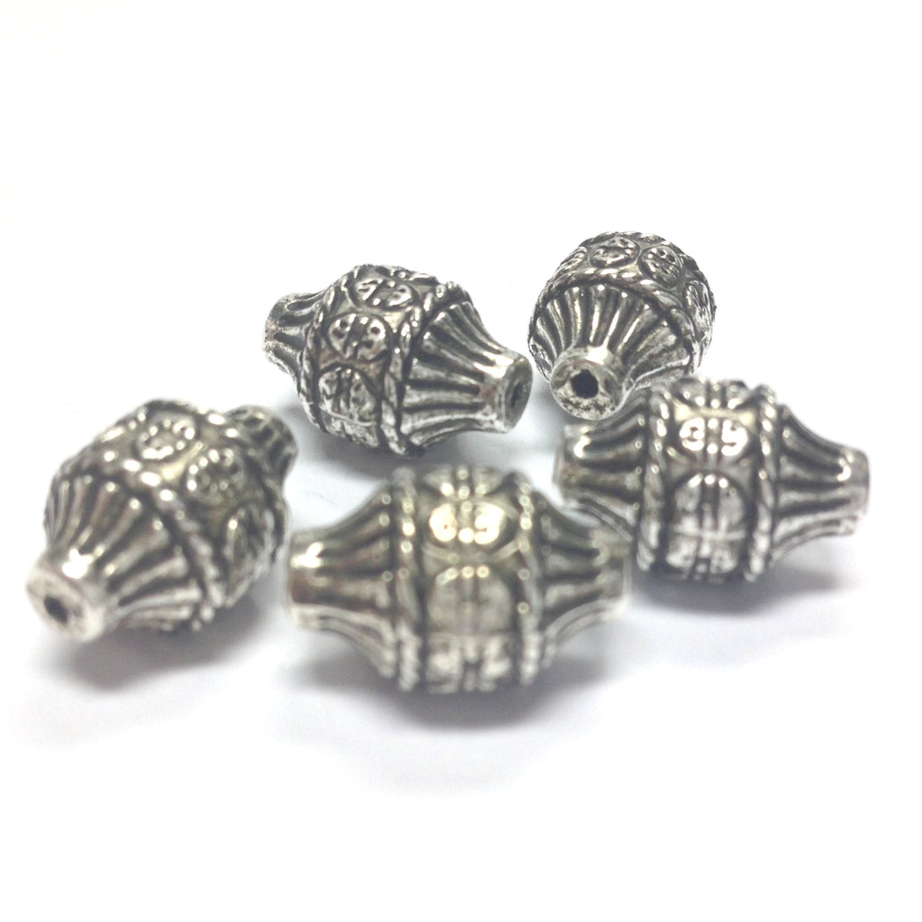 18X13MM Antique Silver Lantern Bead (24 pieces)