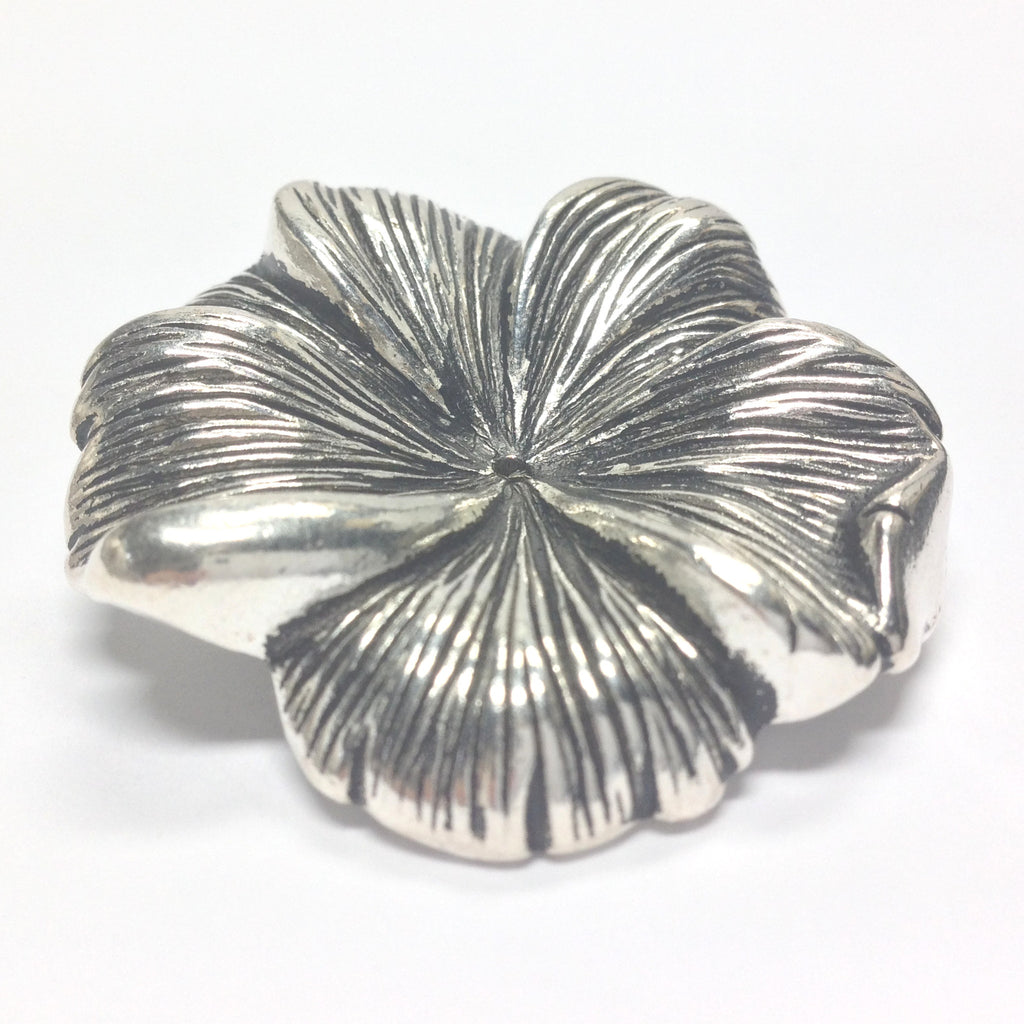 45MM Antique Silver Flower (6 pieces)