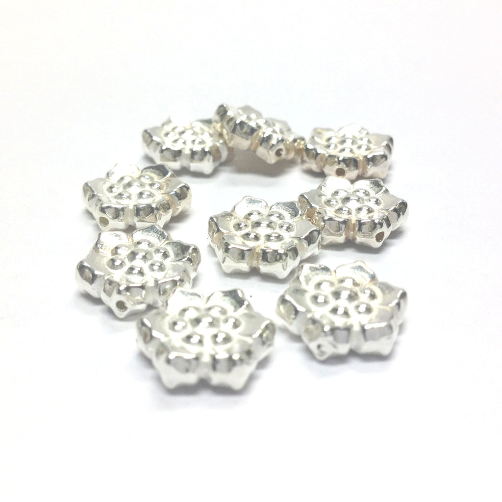 12MM Silver Flower Bead (72 pieces)