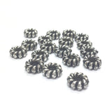 9MM Ant.Silver Fluted Rondel (144 pieces)