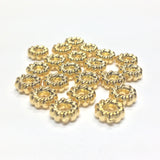 9MM Ham.Gold Fluted Rondel (144 pieces)