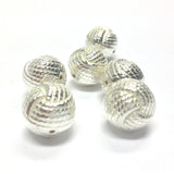 14MM Silver Rope Bead (24 pieces)