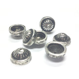 16MM Antique Silver Fluted Cap (36 pieces)