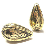 30X18MM Antique Hamilton Gold Pear Bead (12 pieces)