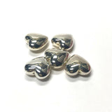 18MM Silver Heart Bead (24 pieces)