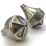 28X20MM Antique Silver Swirl Pear Bead (6 pieces)