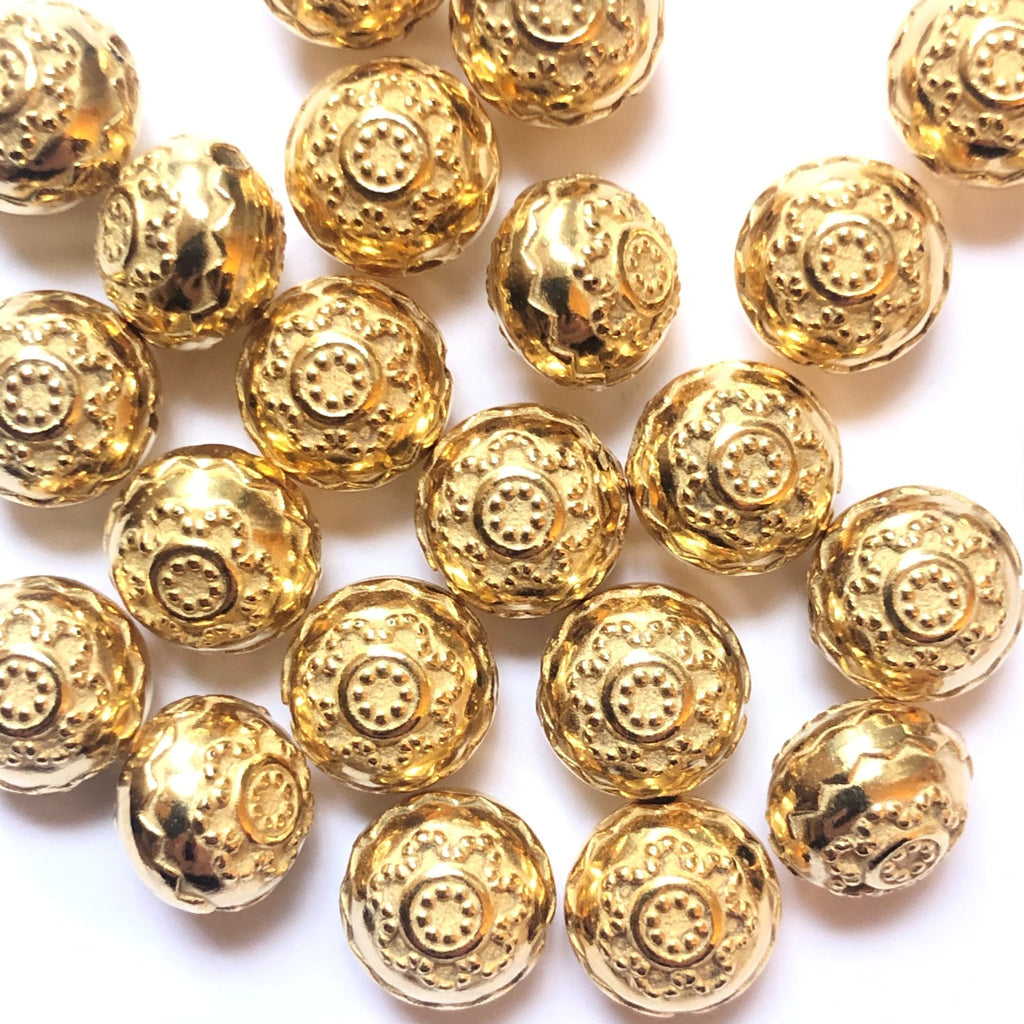 10MM Hamilton Gold Fancy Bead (36 pieces)