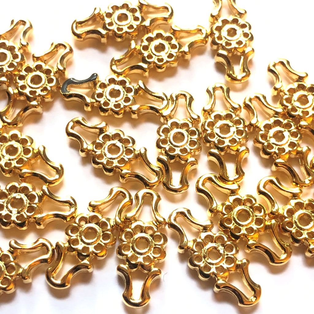 22X9MM Hamilton Gold Floral Link Part (36 pieces)