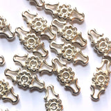 22X9MM Silver Floral Link Part (36 pieces)