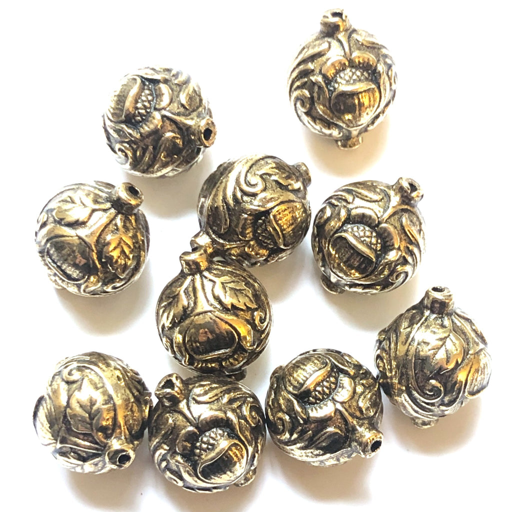 17X13MM Antique Hamilton Gold Tulip Bead (144 pieces)