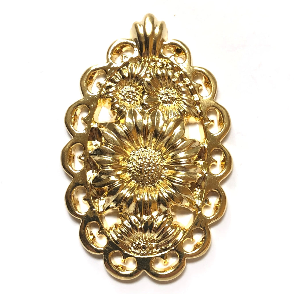 67X43MM Hamilton Gold Floral Drop (1 pieces)