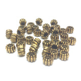 5MM Fancy Ant.Ham.Gold Rondel (144 pieces)