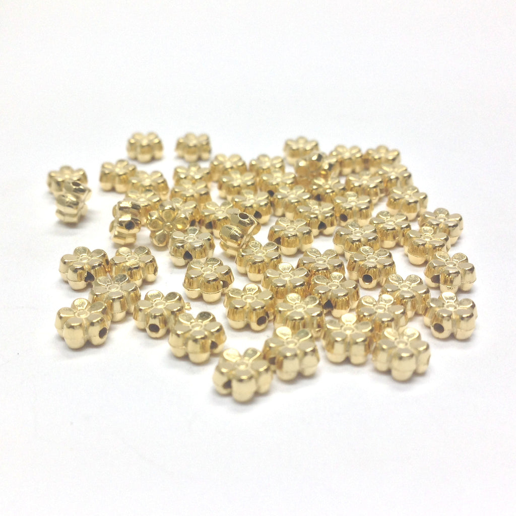 5MM Ham.Gold Flower Bead (144 pieces)