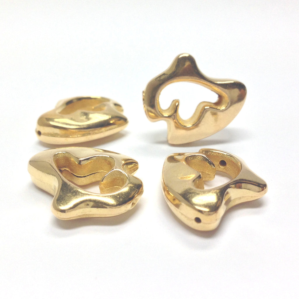 Hamilton Gold Open Wavy Ring Bead (24 pieces)