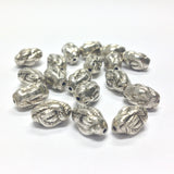 11X7MM Antique Silver Oval Rope Bead (72 pieces)