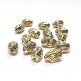 11X7MM Ant.Ham.Gold Oval Rope Bead (72 pieces)