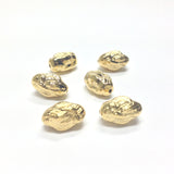 11X7MM Ham. Gold Rope Oval Bead (72 pieces)