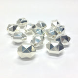 9X11MM Silver Faceted Oval Bead (72 pieces)