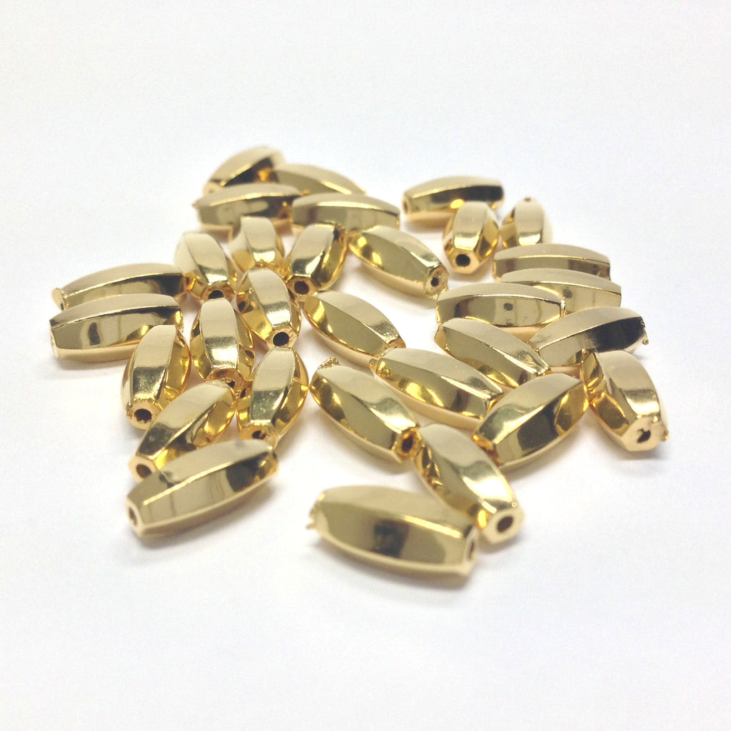 10X4MM Ham.Gold Oval Bead (144 pieces)