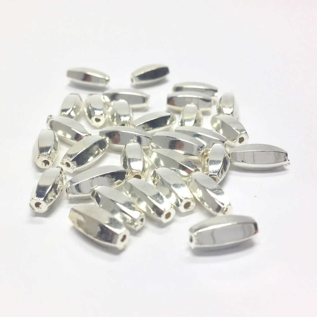 10X4MM Silver Oval Bead (144 pieces)