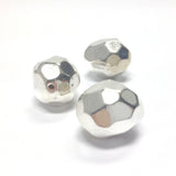 17X15MM Silver Faceted Bead (24 pieces)