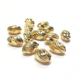 12X8MM Ham. Gold Swirl Oval Bead (72 pieces)