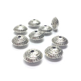 20MM Ant.Silver Fancy Rondel (12 pieces)