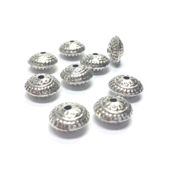 11MM Ant.Silver Fancy Rondel (36 pieces)