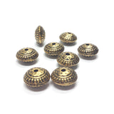 23MM Ant.Ham.Gold Fancy Rondel (12 pieces)