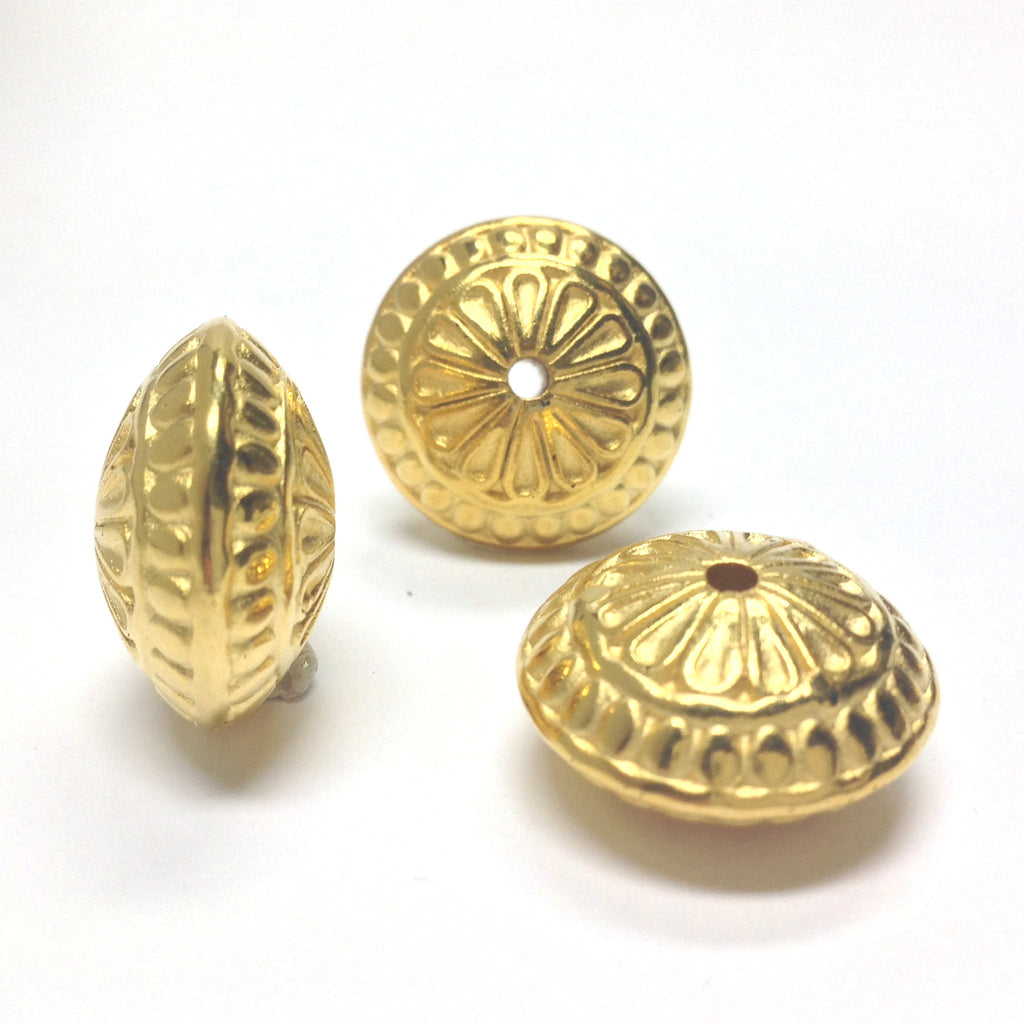 20MM Ham.Gold Fancy Rondel (12 pieces)