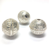 18MM Silver Fancy Bead (12 pieces)