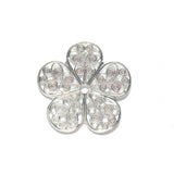 Filigree 35MM Flower Silver (2 pieces)