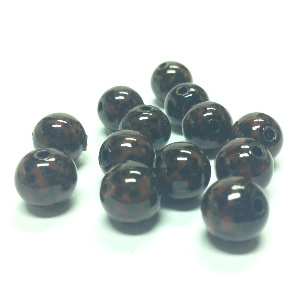4MM Brown/Black Dappled Beads (144 pieces)