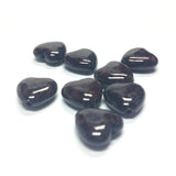 11MM Brown/Black Dappled Heart Beads (72 pieces)