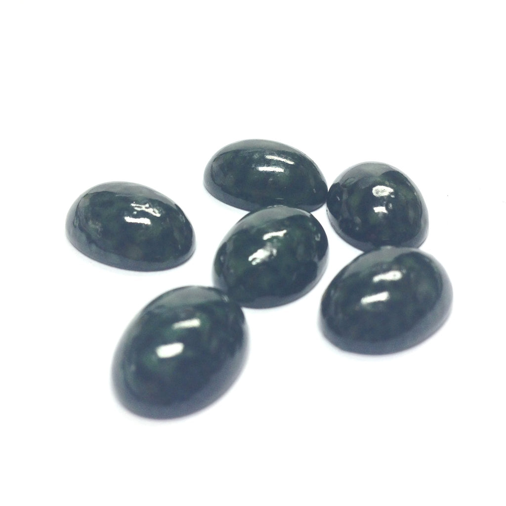 14X10MM Green/Black Dappled Cab (36 pieces)