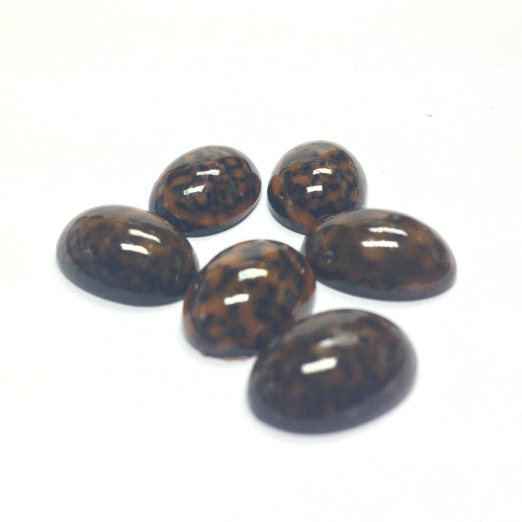 14X10MM Mustard/Black Dappled Cab (36 pieces)